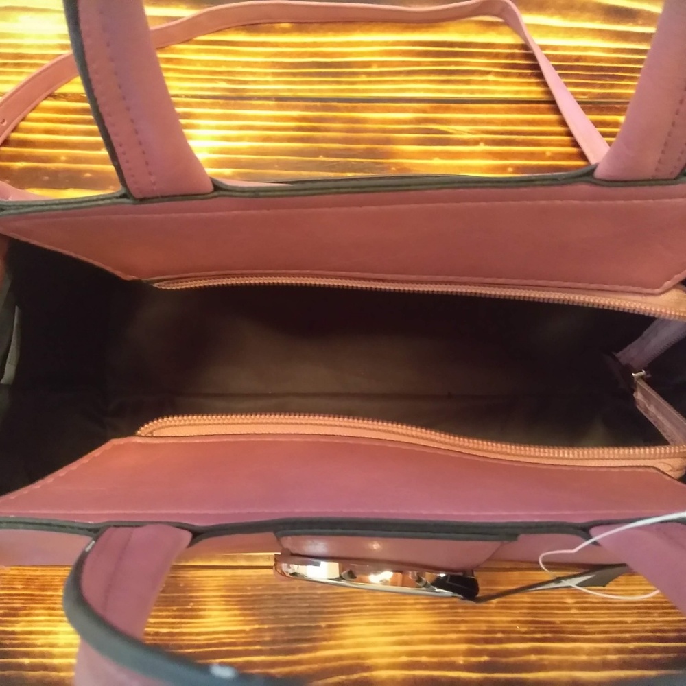 Mondani Dark Mauve Satchel Purse - Picture 2 of 3